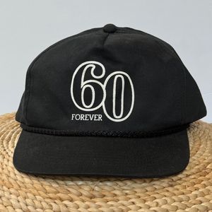 Vintage SnapBack Hat 60 Forever Black
